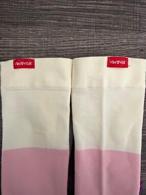 Pink, Gray and Cream Compression Socks - Women's Hosiery